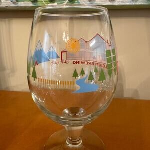 Colorful New Belgium Brewing Drinking Wine Glass